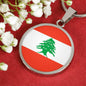 Lebanon Flag Necklace Lebanon Flag Necklace Stainless Steel or 18k Gold 18-22" - Express Your Love Gifts