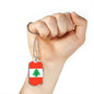 Lebanon Flag Necklace Lebanon Flag Stainless Steel or 18k Gold Dog Tag 24" - Express Your Love Gifts