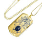 Leo Constellation Horoscope Zodiac Dog Tag Stainless Steel or 18k Gold 24" Chain - Express Your Love Gifts