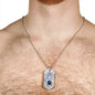 Leo Constellation Horoscope Zodiac Dog Tag Stainless Steel or 18k Gold 24" Chain - Express Your Love Gifts