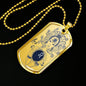 Leo Constellation Horoscope Zodiac Dog Tag Stainless Steel or 18k Gold 24" Chain - Express Your Love Gifts