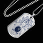 Leo Constellation Horoscope Zodiac Dog Tag Stainless Steel or 18k Gold 24" Chain - Express Your Love Gifts