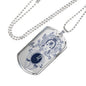 Leo Constellation Horoscope Zodiac Dog Tag Stainless Steel or 18k Gold 24" Chain - Express Your Love Gifts