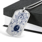 Leo Constellation Horoscope Zodiac Dog Tag Stainless Steel or 18k Gold 24" Chain - Express Your Love Gifts