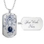 Leo Constellation Horoscope Zodiac Dog Tag Stainless Steel or 18k Gold 24" Chain - Express Your Love Gifts