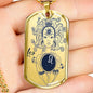 Leo Constellation Horoscope Zodiac Dog Tag Stainless Steel or 18k Gold 24" Chain - Express Your Love Gifts