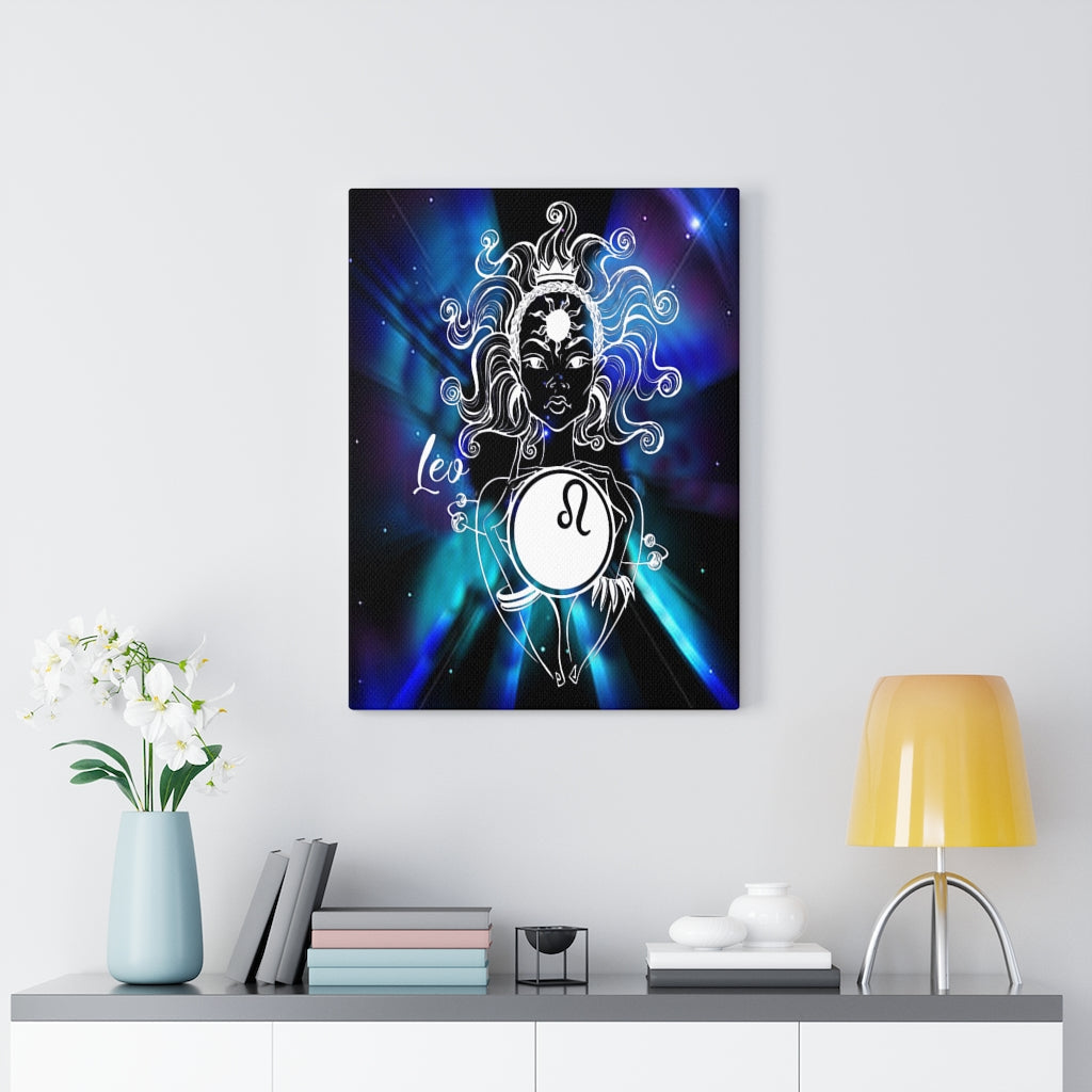 Leo Zodiac Horoscope Sign Constellation Canvas Print Astrology Home Decor Ready to Hang Artwork - Express Your Love Gifts
