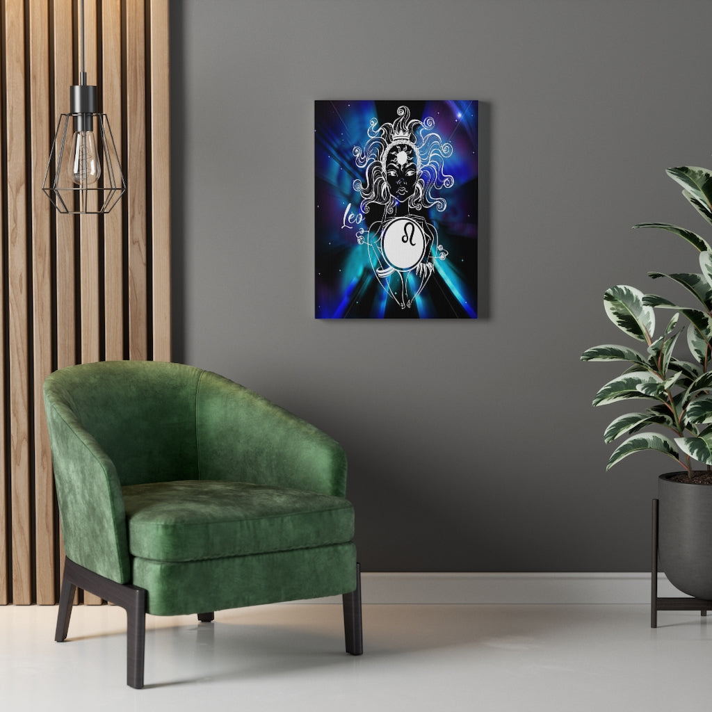 Leo Zodiac Horoscope Sign Constellation Canvas Print Astrology Home Decor Ready to Hang Artwork - Express Your Love Gifts