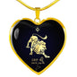 Leo Zodiac Necklace 18k Gold Stainless Steel Heart Pendant 18-22"-Express Your Love Gifts