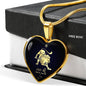 Leo Zodiac Necklace 18k Gold Stainless Steel Heart Pendant 18-22"-Express Your Love Gifts