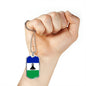 Lesotho Flag Necklace Lesotho Flag Stainless Steel or 18k Gold Dog Tag 24" - Express Your Love Gifts
