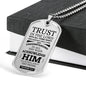 Let God Direct Your Path Christian Faith Necklace Stainless Steel or 18k Gold Dog Tag 24" Chain-Express Your Love Gifts