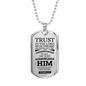 Let God Direct Your Path Christian Faith Necklace Stainless Steel or 18k Gold Dog Tag 24" Chain-Express Your Love Gifts