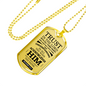 Let God Direct Your Path Christian Faith Necklace Stainless Steel or 18k Gold Dog Tag 24" Chain-Express Your Love Gifts