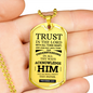 Let God Direct Your Path Christian Faith Necklace Stainless Steel or 18k Gold Dog Tag 24" Chain-Express Your Love Gifts