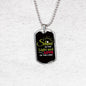 Let God's Light And Love Shine Necklace Stainless Steel or 18k Gold Dog Tag 24" Chain-Express Your Love Gifts