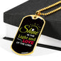 Let God's Light And Love Shine Necklace Stainless Steel or 18k Gold Dog Tag 24" Chain-Express Your Love Gifts