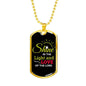 Let God's Light And Love Shine Necklace Stainless Steel or 18k Gold Dog Tag 24" Chain-Express Your Love Gifts