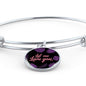 Let Me Love You Circle Bangle Stainless Steel or 18k Gold - Express Your Love Gifts
