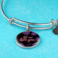 Let Me Love You Circle Bangle Stainless Steel or 18k Gold - Express Your Love Gifts