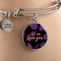 Let Me Love You Circle Bangle Stainless Steel or 18k Gold - Express Your Love Gifts
