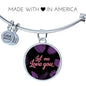 Let Me Love You Circle Bangle Stainless Steel or 18k Gold - Express Your Love Gifts