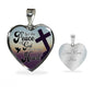 Let The Peace Of God Rule In Your Heart Colossians 3:15 Stainless Steel or 18k Gold Heart Pendant 18-22"-Express Your Love Gifts