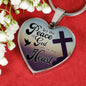 Let The Peace Of God Rule In Your Heart Colossians 3:15 Stainless Steel or 18k Gold Heart Pendant 18-22"-Express Your Love Gifts