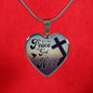 Let The Peace Of God Rule In Your Heart Colossians 3:15 Stainless Steel or 18k Gold Heart Pendant 18-22"-Express Your Love Gifts