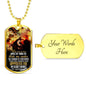Let Your Wings Cover Me Bible Verse Inspirational Gift Necklace Stainless Steel or 18k Gold Dog Tag 24" Chain-Express Your Love Gifts