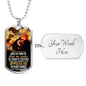 Let Your Wings Cover Me Bible Verse Inspirational Gift Necklace Stainless Steel or 18k Gold Dog Tag 24" Chain-Express Your Love Gifts