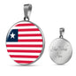 Liberia Flag Necklace Liberia Flag Necklace Stainless Steel or 18k Gold 18-22" - Express Your Love Gifts