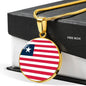 Liberia Flag Necklace Liberia Flag Necklace Stainless Steel or 18k Gold 18-22" - Express Your Love Gifts