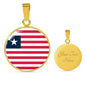 Liberia Flag Necklace Liberia Flag Necklace Stainless Steel or 18k Gold 18-22" - Express Your Love Gifts
