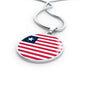 Liberia Flag Necklace Liberia Flag Necklace Stainless Steel or 18k Gold 18-22" - Express Your Love Gifts