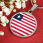 Liberia Flag Necklace Liberia Flag Necklace Stainless Steel or 18k Gold 18-22" - Express Your Love Gifts