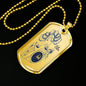 Libra Constellation Horoscope Zodiac Necklace Dog Tag Stainless Steel or 18k Gold 24" Chain - Express Your Love Gifts