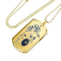 Libra Constellation Horoscope Zodiac Necklace Dog Tag Stainless Steel or 18k Gold 24" Chain - Express Your Love Gifts