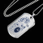 Libra Constellation Horoscope Zodiac Necklace Dog Tag Stainless Steel or 18k Gold 24" Chain - Express Your Love Gifts
