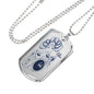 Libra Constellation Horoscope Zodiac Necklace Dog Tag Stainless Steel or 18k Gold 24" Chain - Express Your Love Gifts