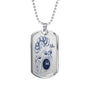 Libra Constellation Horoscope Zodiac Necklace Dog Tag Stainless Steel or 18k Gold 24" Chain - Express Your Love Gifts
