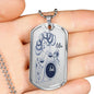 Libra Constellation Horoscope Zodiac Necklace Dog Tag Stainless Steel or 18k Gold 24" Chain - Express Your Love Gifts