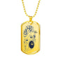 Libra Constellation Horoscope Zodiac Necklace Dog Tag Stainless Steel or 18k Gold 24" Chain - Express Your Love Gifts