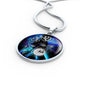 Libra Purple Galaxy Zodiac Necklace Stainless Steel or 18k Gold Circle Pendant - Express Your Love Gifts