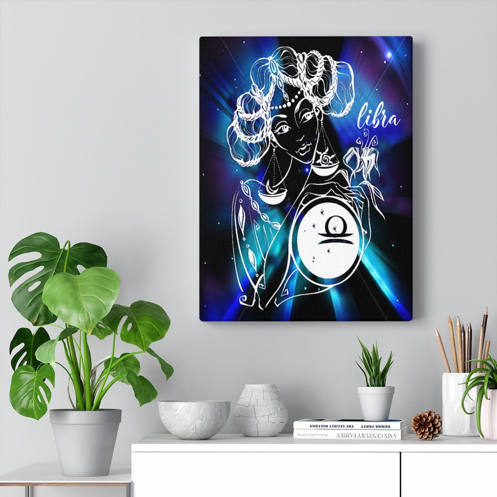 Libra Zodiac Horoscope Sign Constellation Canvas Print Astrology Home Decor Ready to Hang Artwork - Express Your Love Gifts