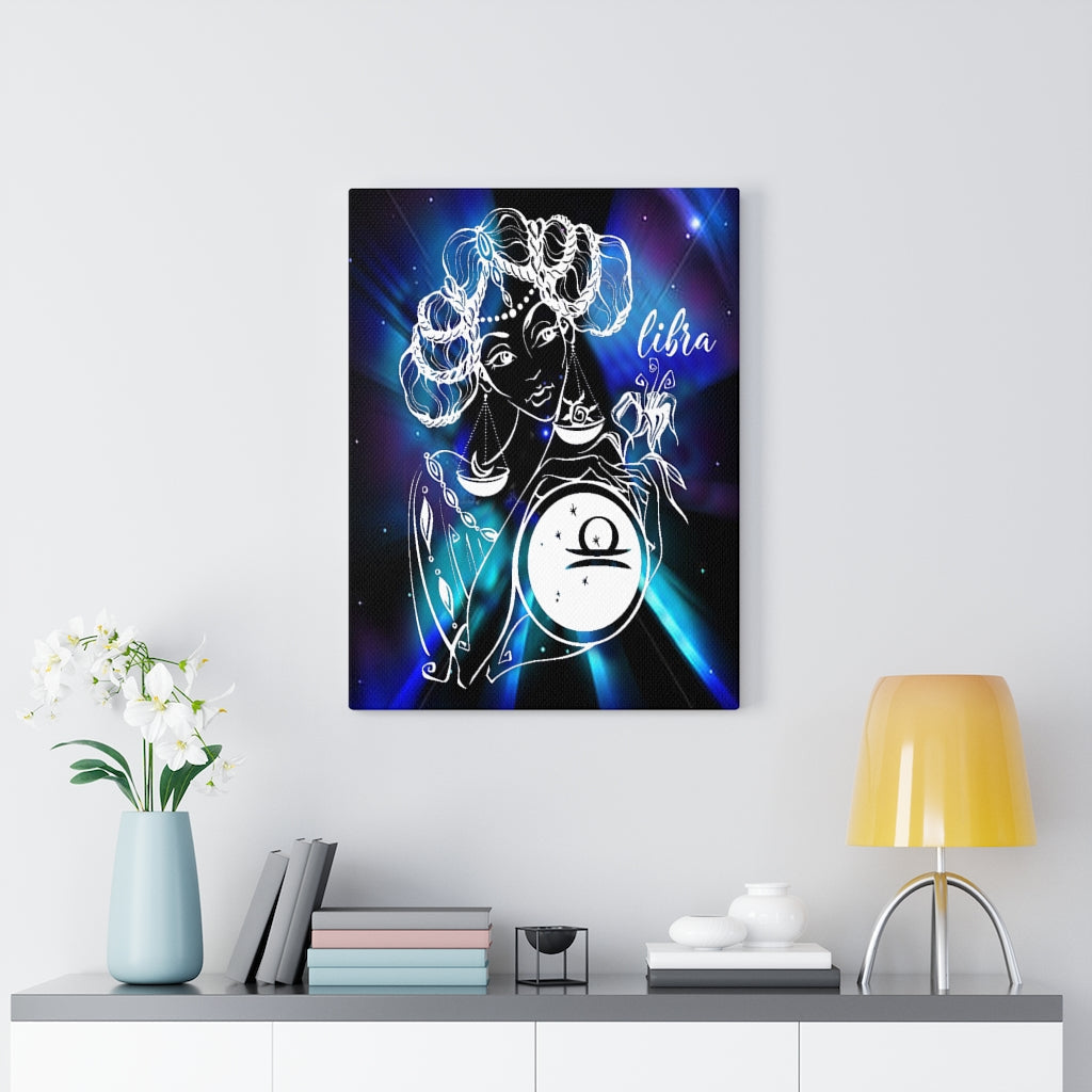 Libra Zodiac Horoscope Sign Constellation Canvas Print Astrology Home Decor Ready to Hang Artwork - Express Your Love Gifts