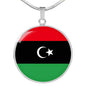 Libya Flag Necklace Libya Flag Necklace Stainless Steel or 18k Gold 18-22" - Express Your Love Gifts