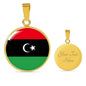Libya Flag Necklace Libya Flag Necklace Stainless Steel or 18k Gold 18-22" - Express Your Love Gifts