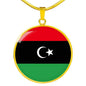 Libya Flag Necklace Libya Flag Necklace Stainless Steel or 18k Gold 18-22" - Express Your Love Gifts