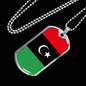 Libya Flag Necklace Libya Flag Stainless Steel or 18k Gold Dog Tag 24" - Express Your Love Gifts